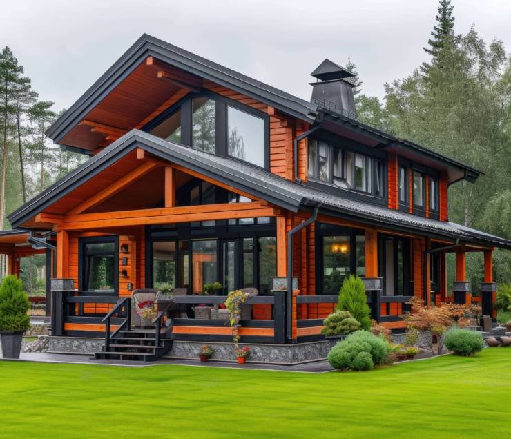 photorealistic-house-with-wooden-architecture-timber-structure